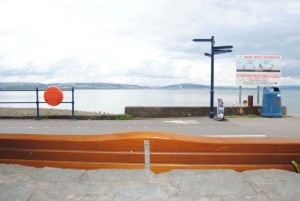 bench facing Swansea Bay